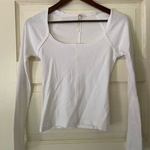 Free people white long sleeve